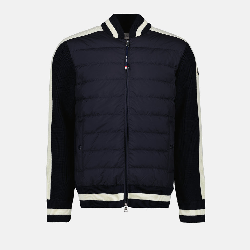 Vestes Veste bi-matière Moncler Bleu Homme
