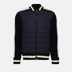 Vestes Veste bi-matière Moncler Bleu Homme