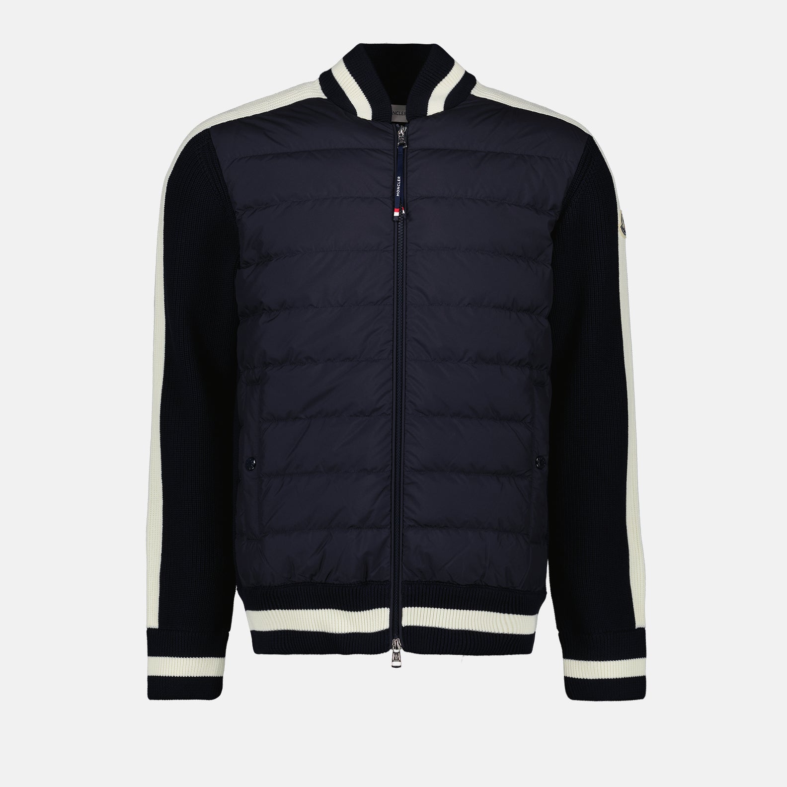 Vestes Veste bi-matière Moncler Bleu Homme