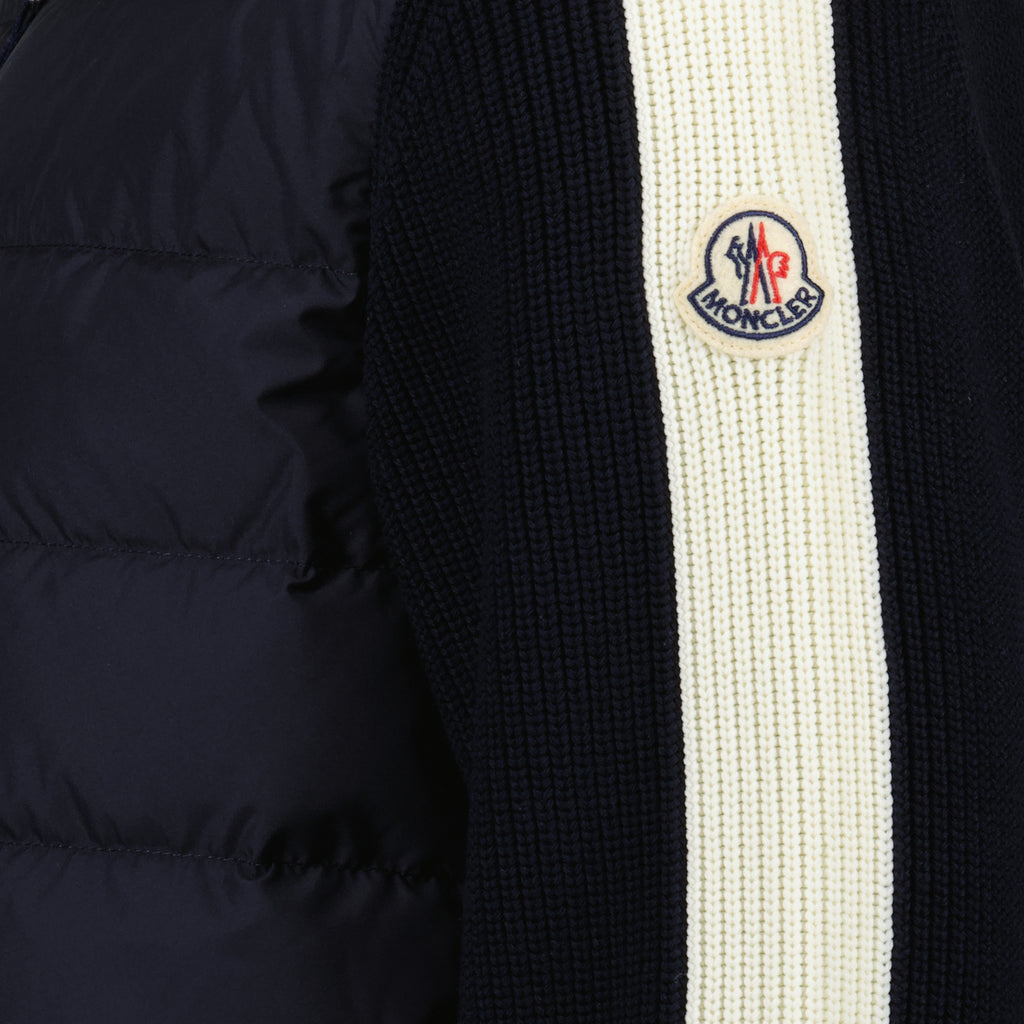 Vestes Veste bi-matière Moncler Bleu Homme