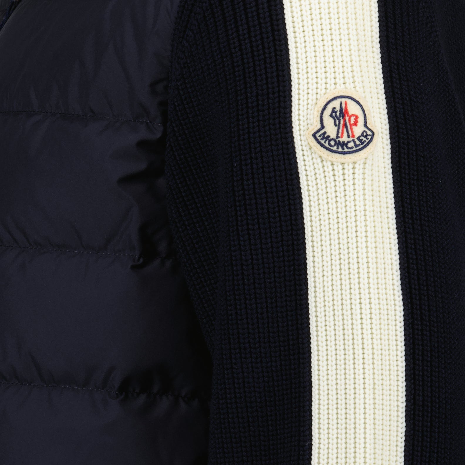 Vestes Veste bi-matière Moncler Bleu Homme