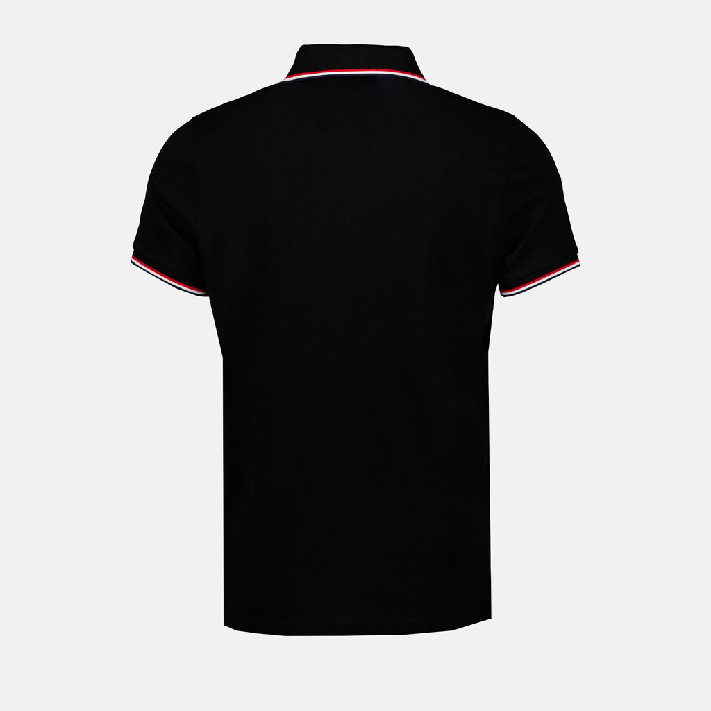 Polos Polo à logo et liseré Moncler Negro Homme
