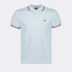 Polos Polo à logo et liseré Moncler Azul Homme