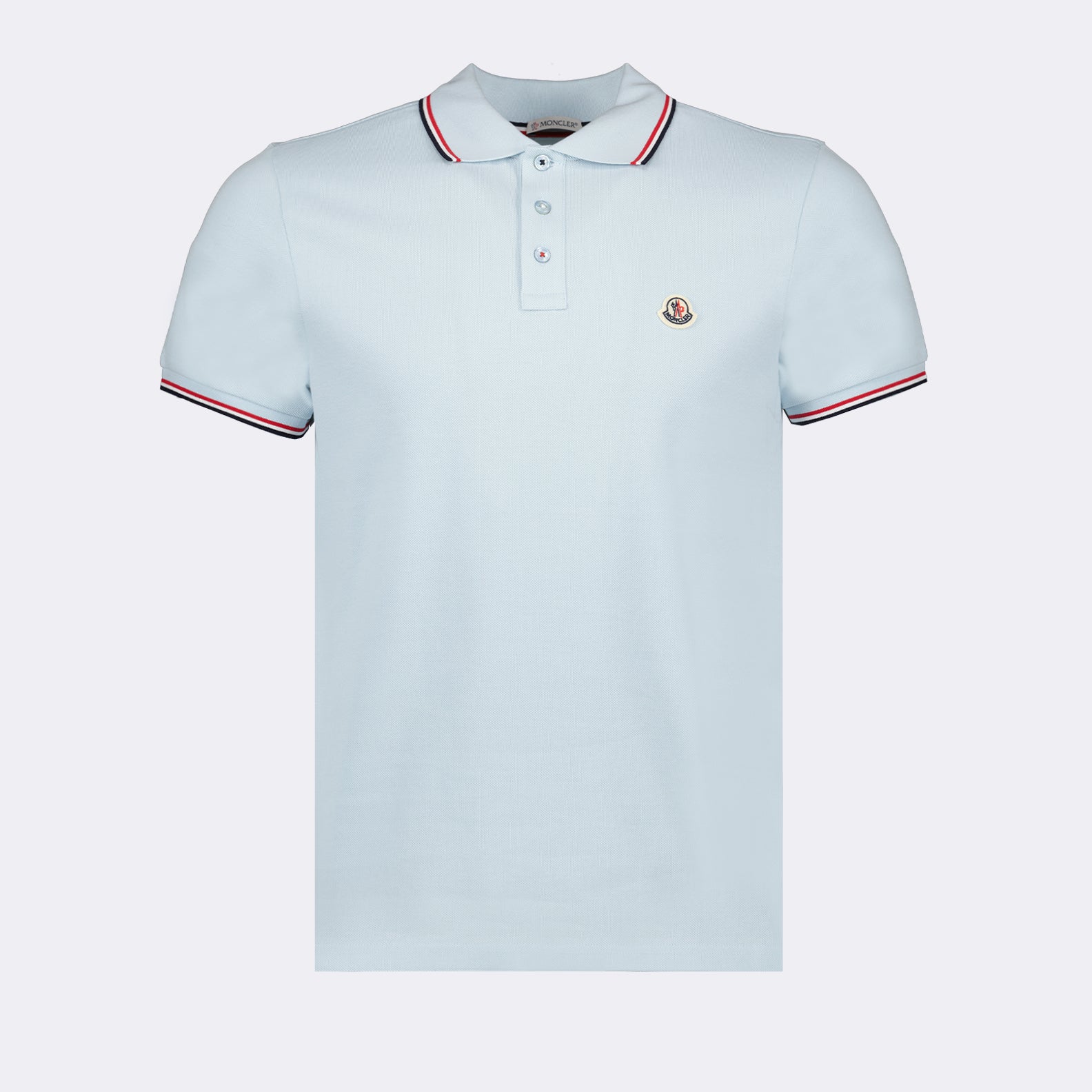 Polos Polo à logo et liseré Moncler Azul Homme