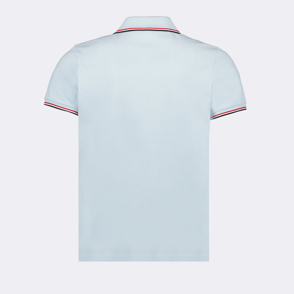 Polos Polo à logo et liseré Moncler Azul Homme