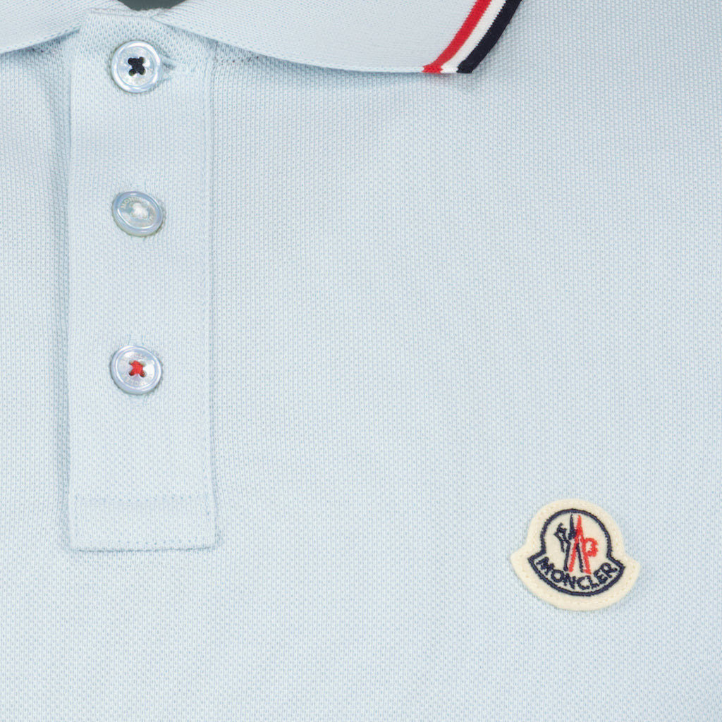 Polos Polo à logo et liseré Moncler Azul Homme