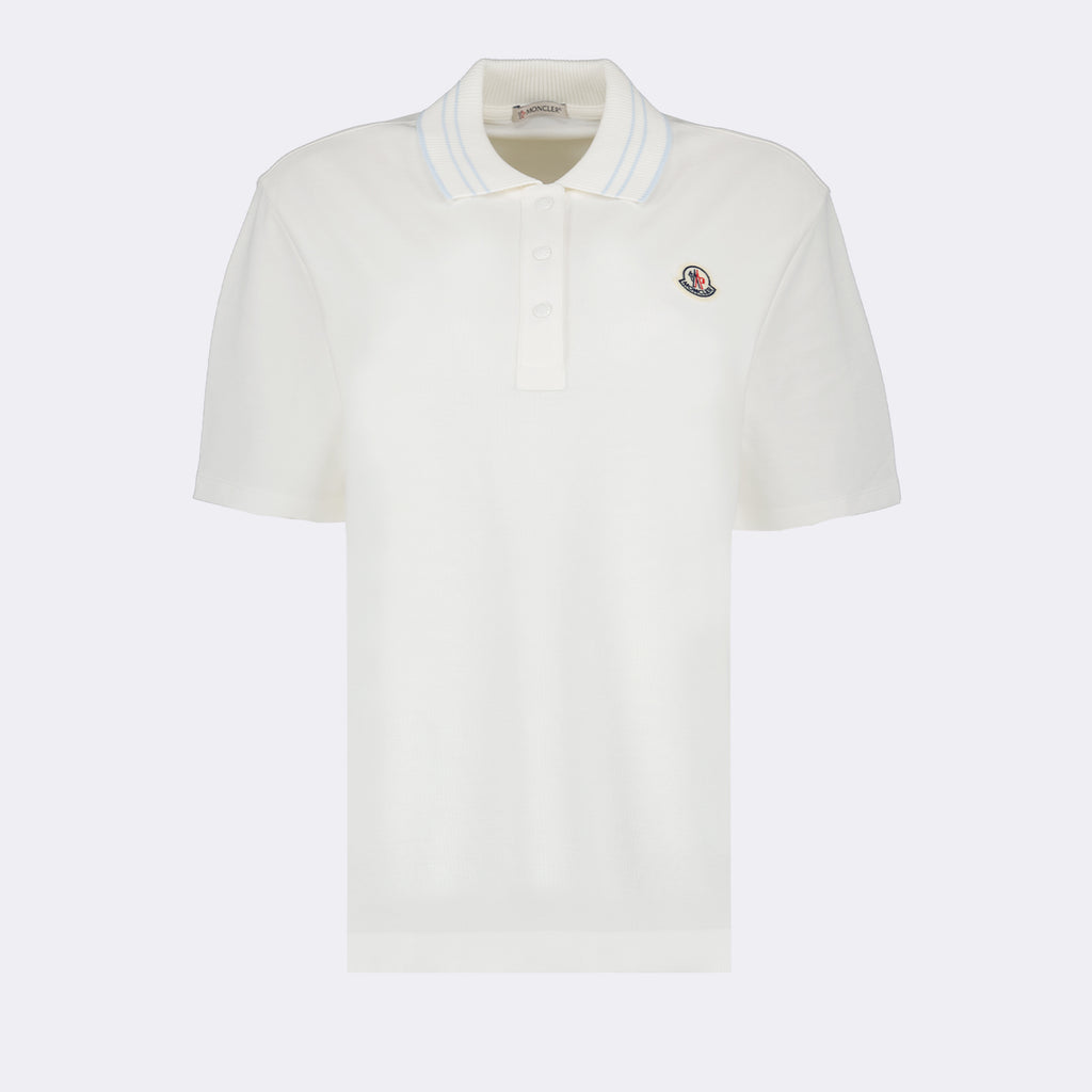 Polos Polo com Logo Moncler Branco Femme