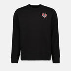 Sweatshirts Sweatshirt à logo coeur Moncler Noir Homme
