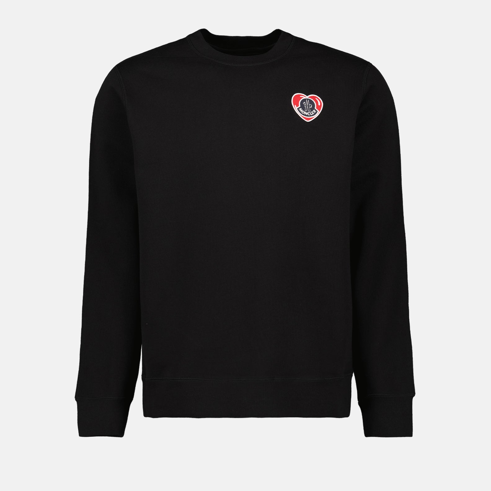 Sweatshirts Sweatshirt à logo coeur Moncler Noir Homme