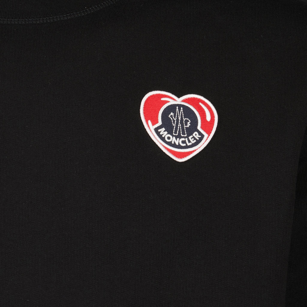 Sweatshirts Sweatshirt à logo coeur Moncler Noir Homme