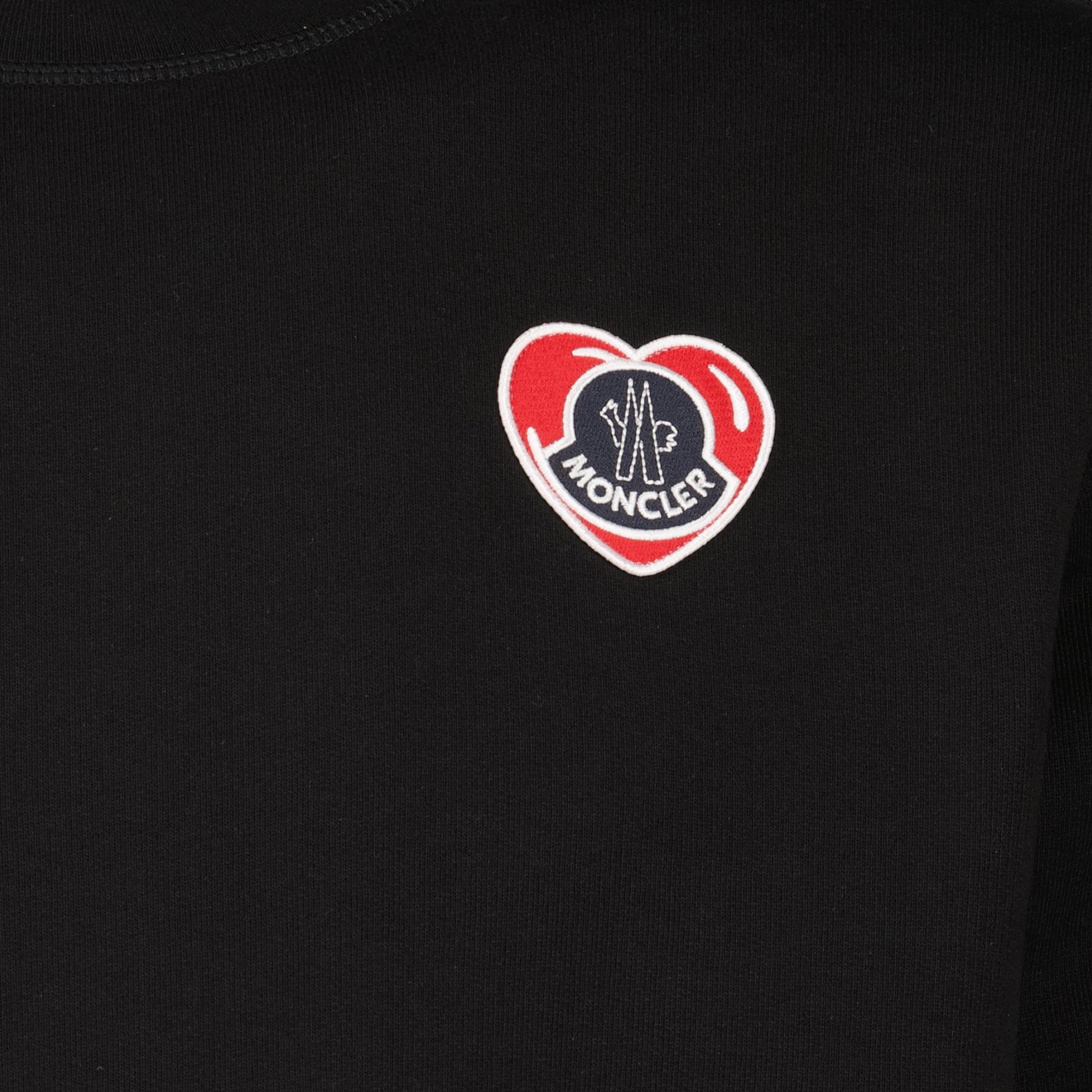 Sweatshirts Sweatshirt à logo coeur Moncler Noir Homme