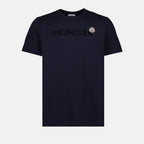T-shirts T-shirt à logos Moncler Bleu Homme
