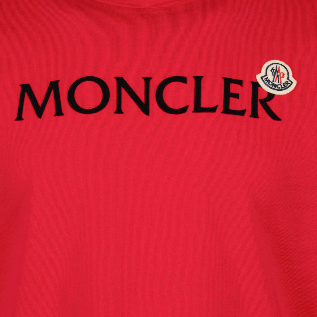 T-shirts T-shirt à logos Moncler Rouge Homme