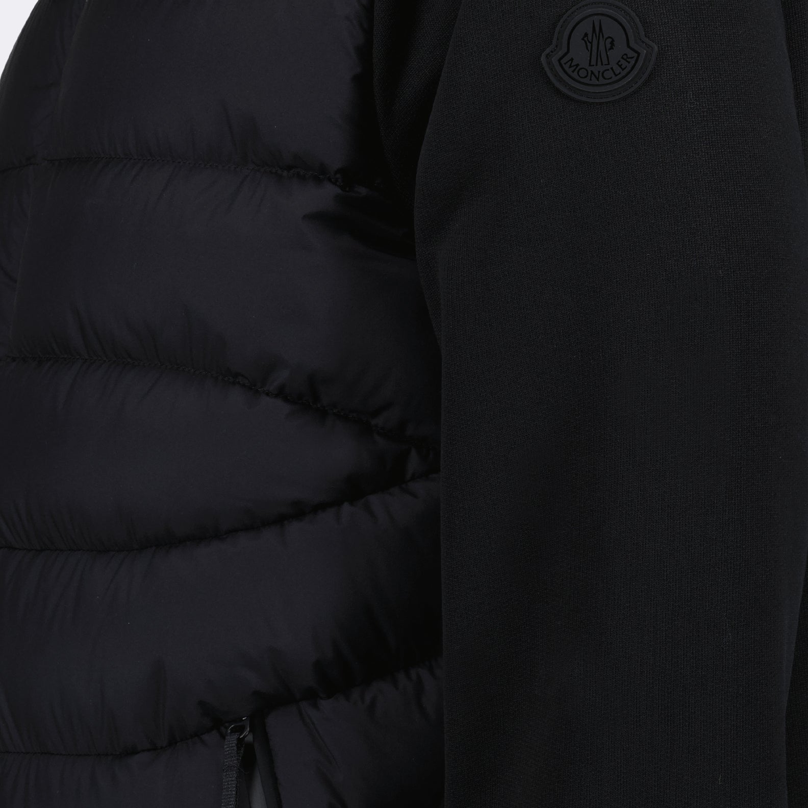 Vestes Veste bi-matière Moncler Noir Homme