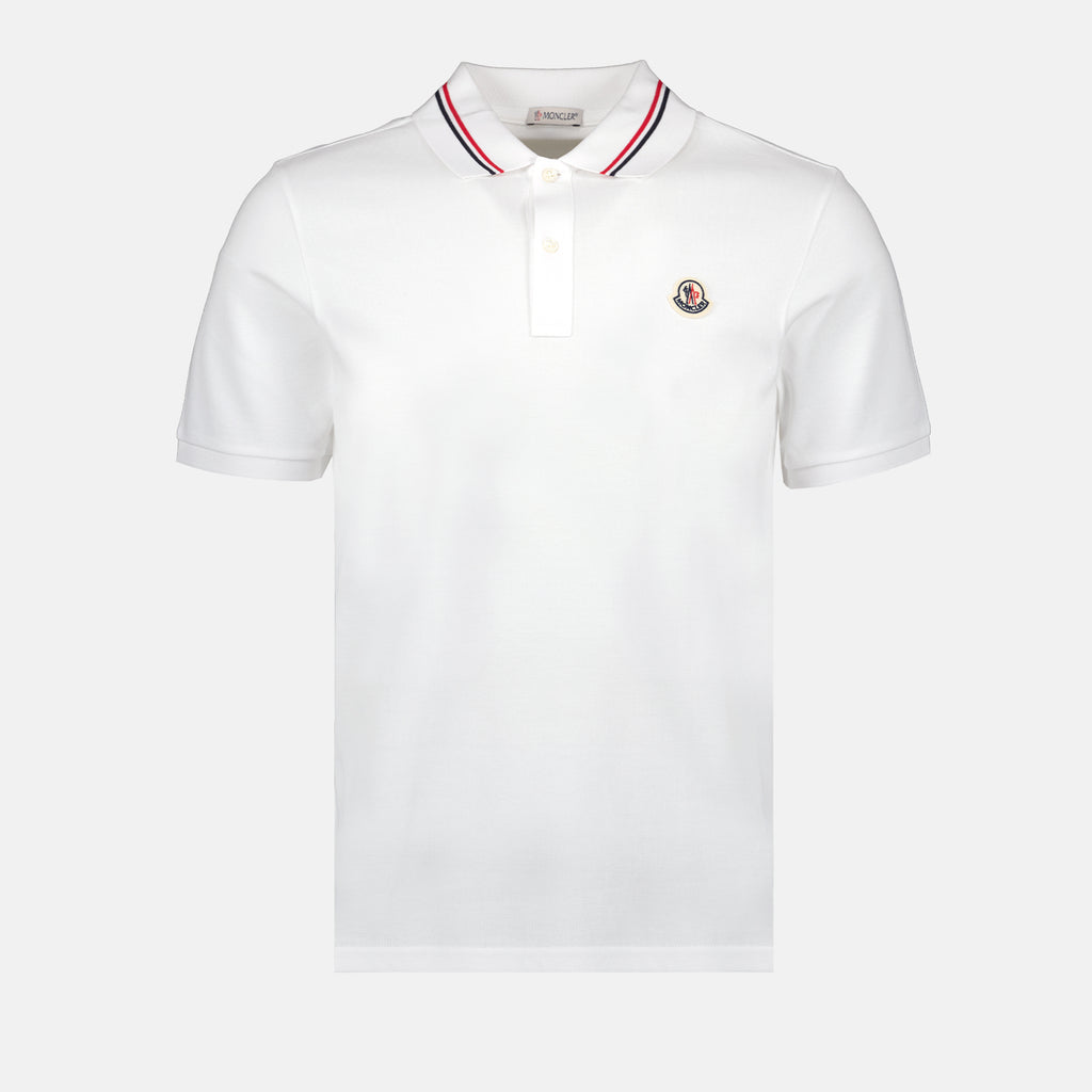 Polos Polo com Borda Moncler Branco Homme