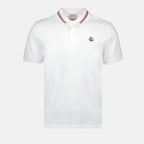 Polos Polo com Borda Moncler Branco Homme