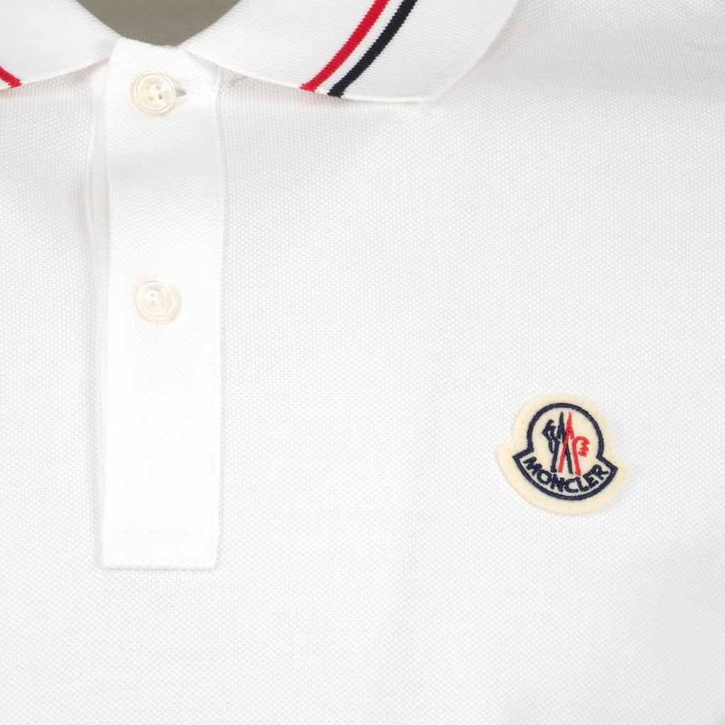 Polos Polo com Borda Moncler Branco Homme