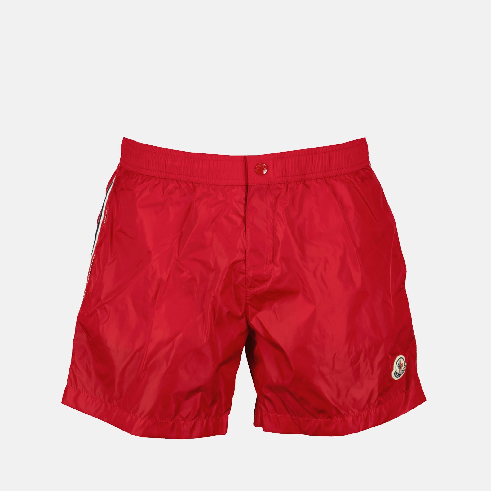 Image de l'article Short de bain à liserés tricolore de la marque Moncler pour Homme - Saison Printemps-Été 2024 - Vue de Face