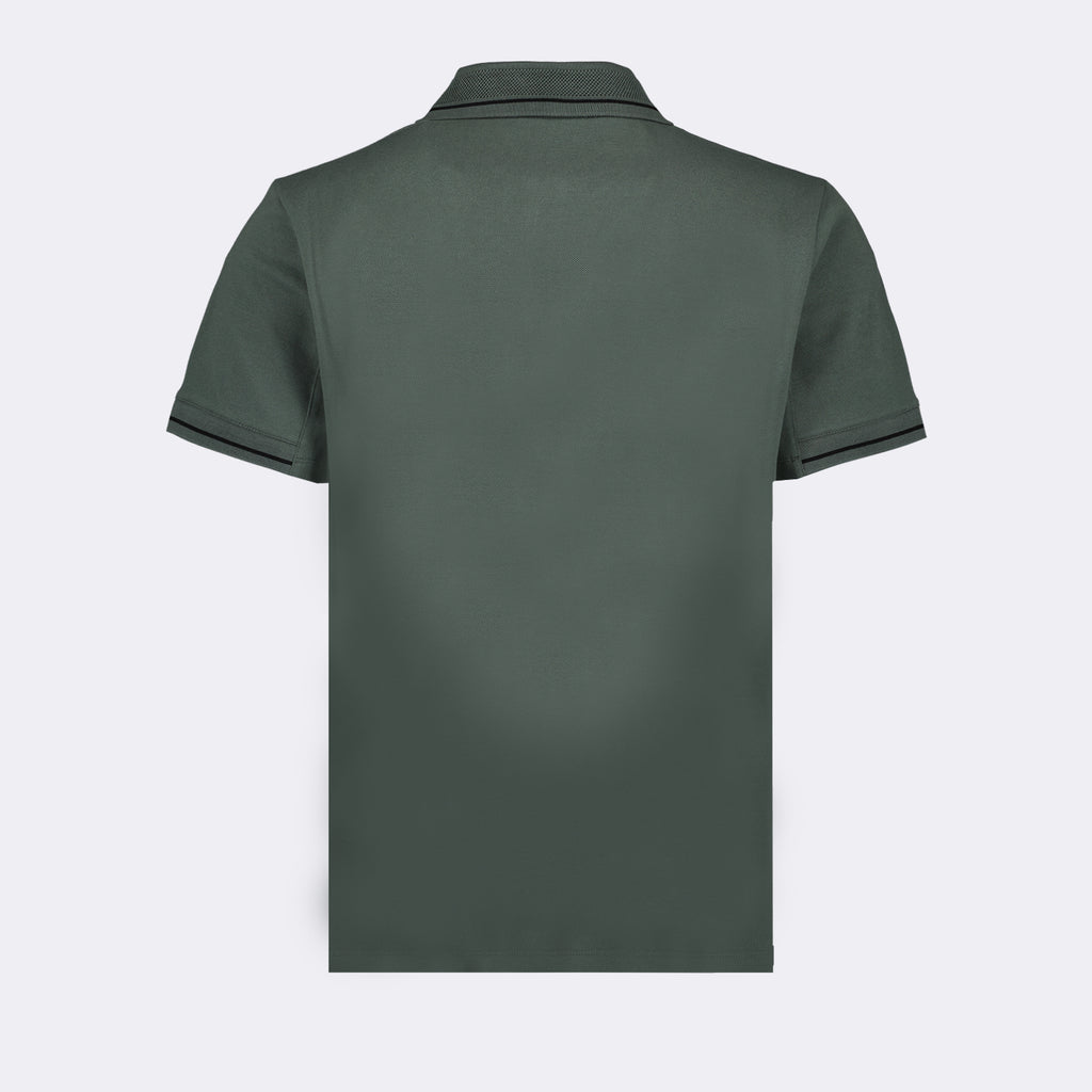 Polos Polo à logo et liseré Moncler Verde Homme