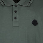 Polos Polo à logo et liseré Moncler Verde Homme
