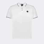 Polos Polo con Logo y Ribete Moncler Blanco Homme
