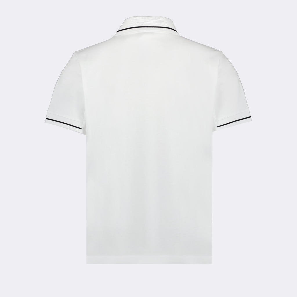 Polos Polo con Logo y Ribete Moncler Blanco Homme