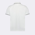 Polos Polo con Logo y Ribete Moncler Blanco Homme