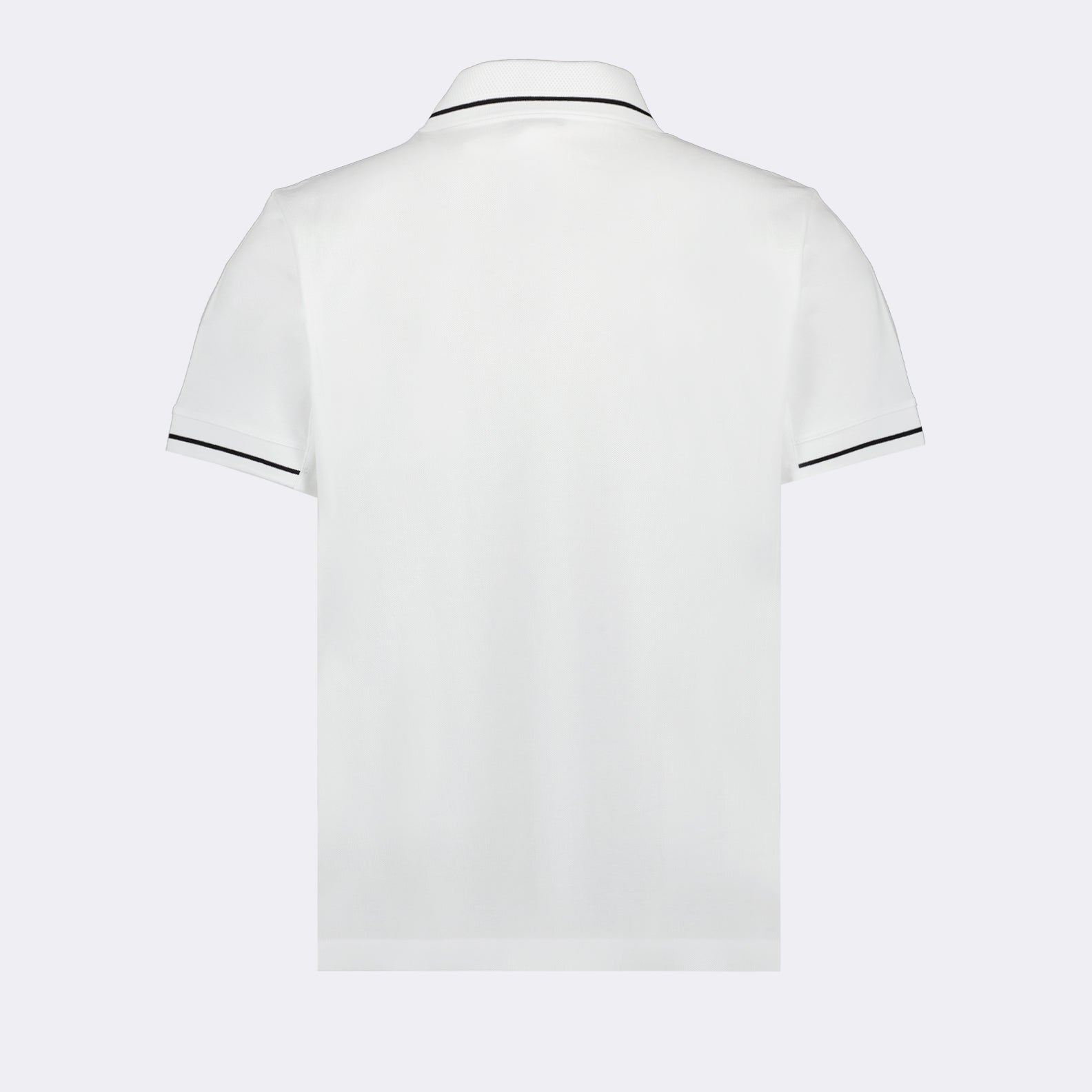 Polos Polo con Logo y Ribete Moncler Blanco Homme
