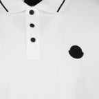 Polos Polo con Logo y Ribete Moncler Blanco Homme