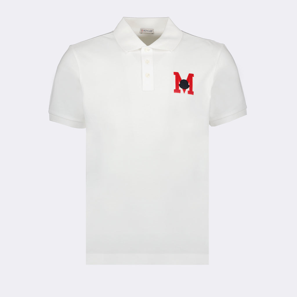 Polos Polo à logo M Moncler Branco Homme