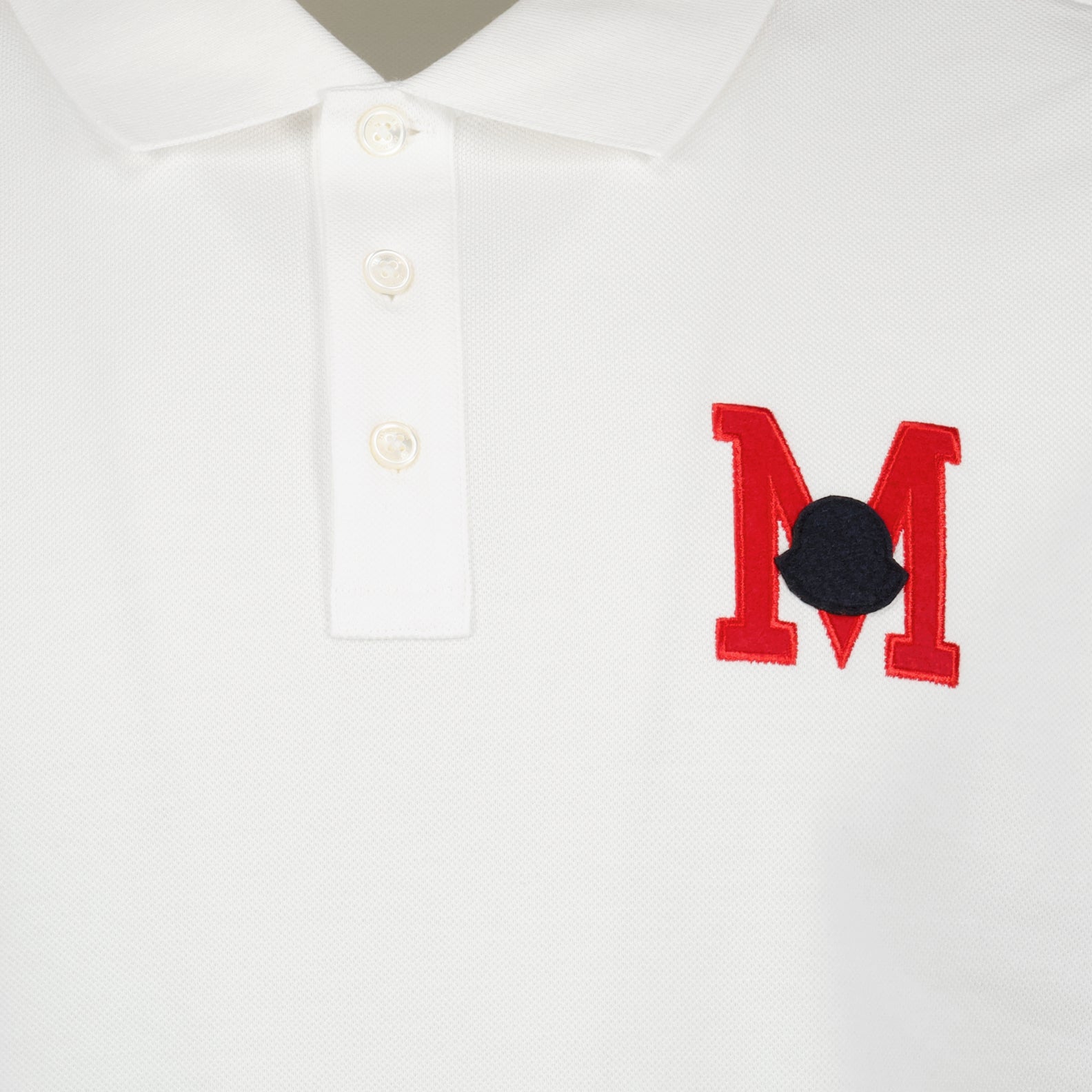 Polos Polo à logo M Moncler Blanco Homme