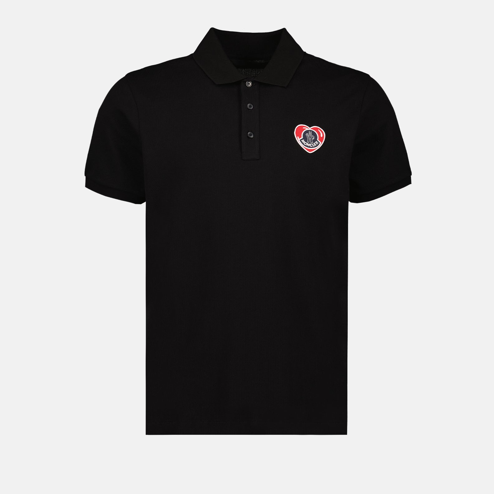 Polos Polo à logo coeur Moncler Negro Homme