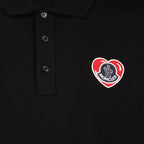 Polos Polo à logo coeur Moncler Preto Homme