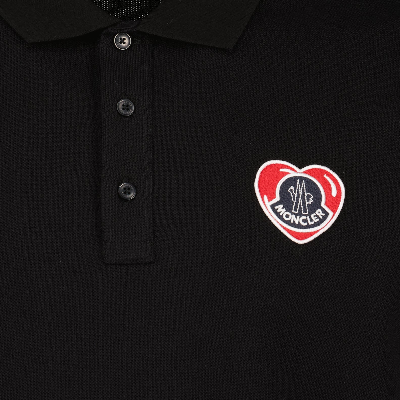 Polos Polo à logo coeur Moncler Negro Homme