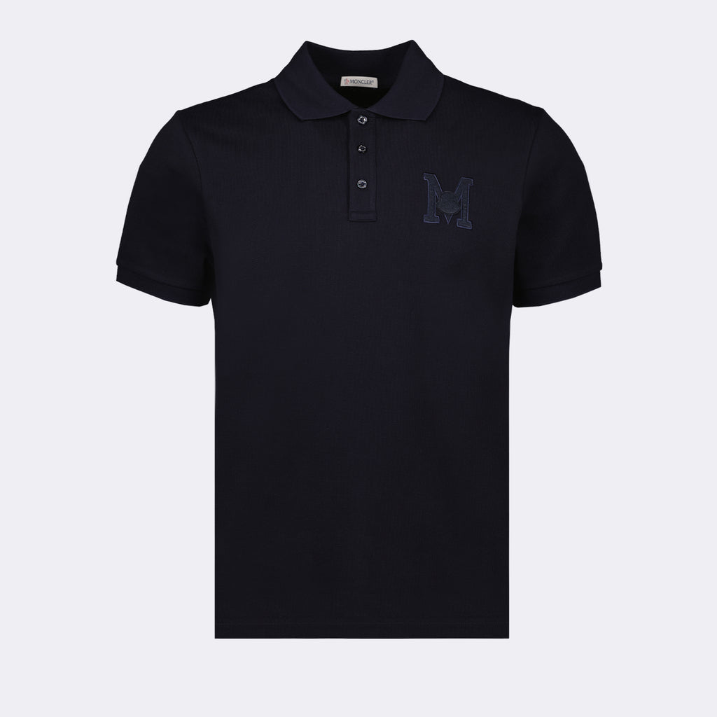 Polo shirts M logo polo shirt Moncler Blue Man