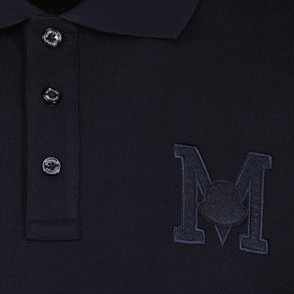 Polo shirts M logo polo shirt Moncler Blue Man