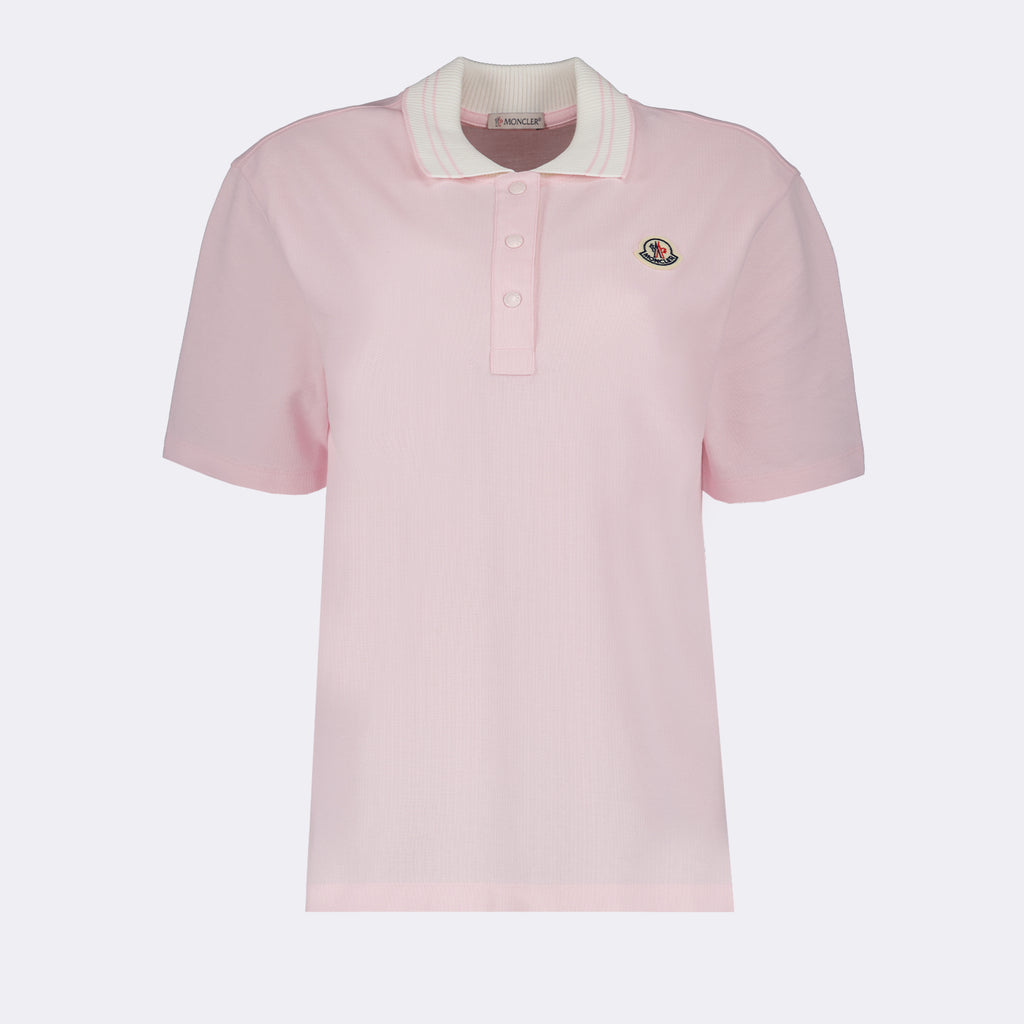Polo shirts Logo polo shirt Moncler Pink Women