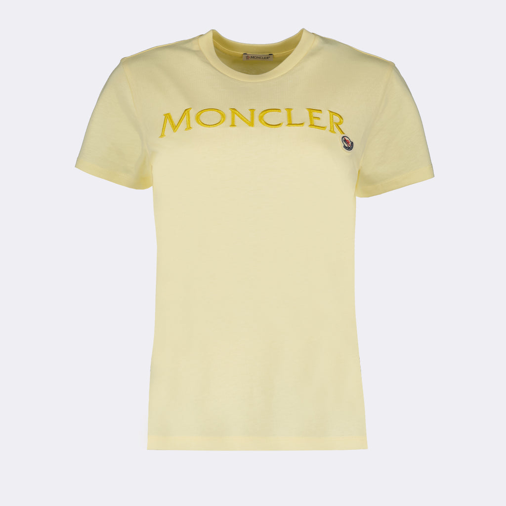 T-shirts T-shirt à logos Moncler Jaune Femme