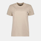 T-shirts T-shirt à logos Moncler Beige Femme