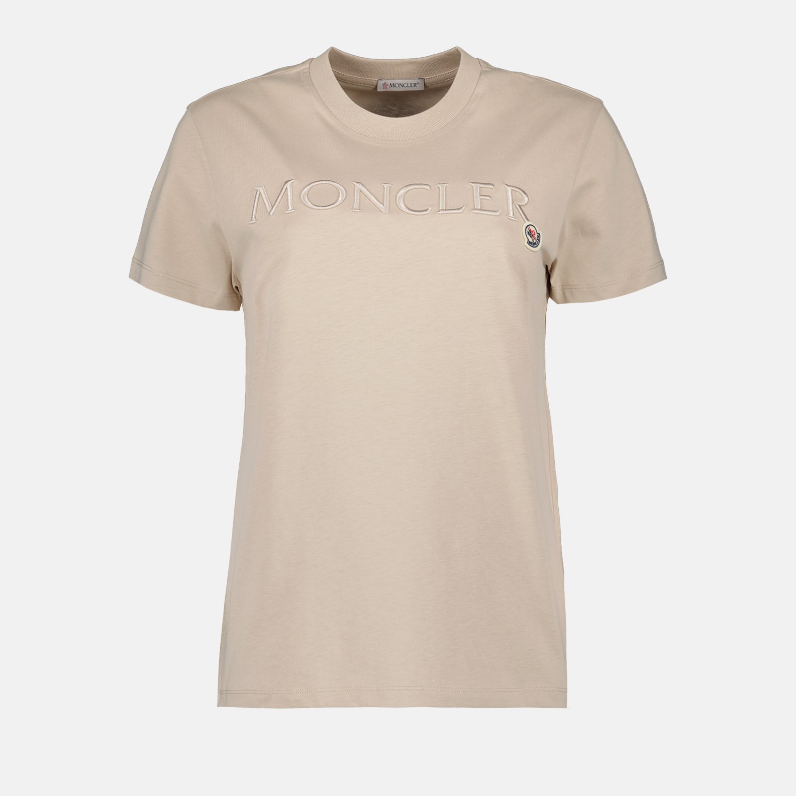 T-shirts T-shirt à logos Moncler Beige Femme