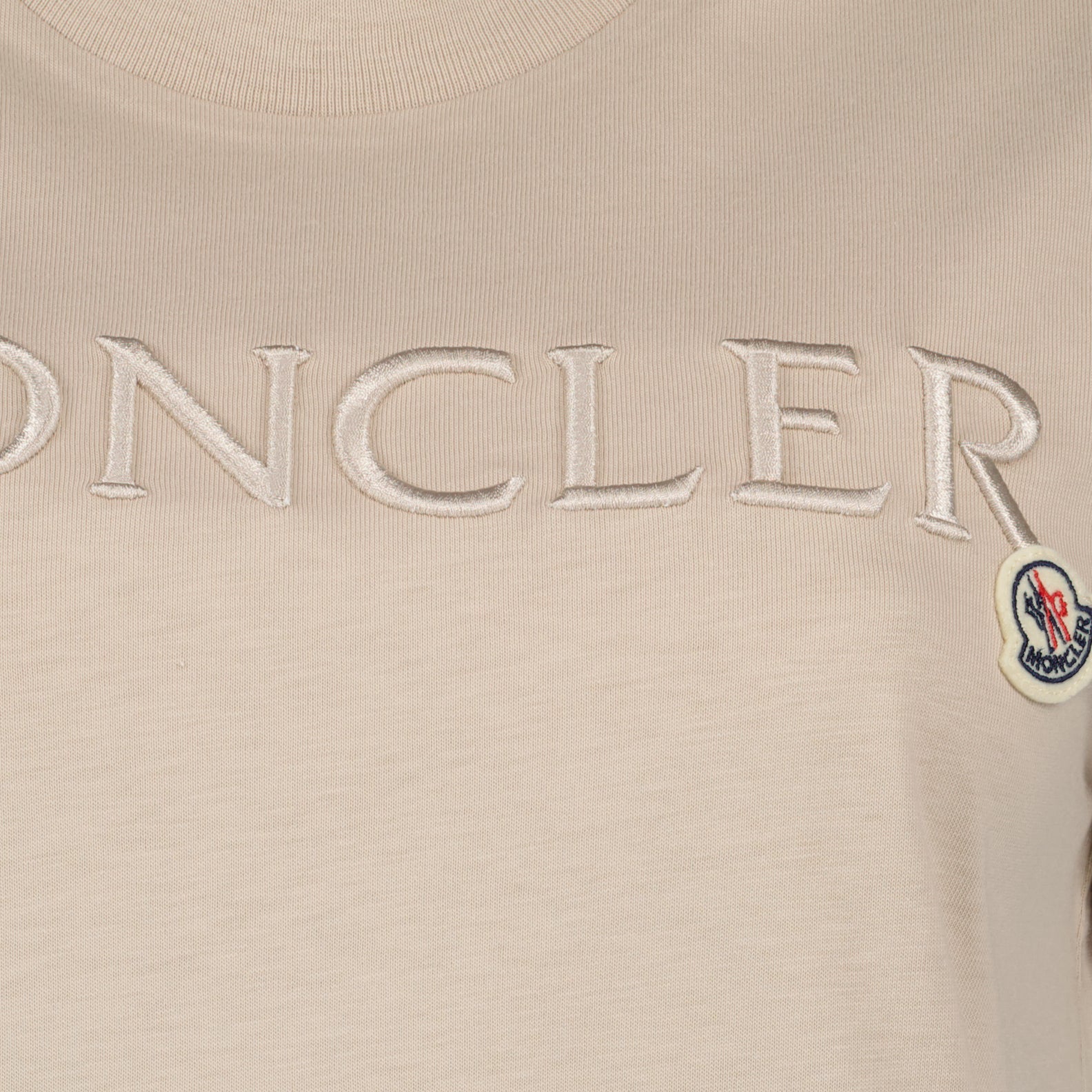 T-shirts T-shirt à logos Moncler Beige Femme