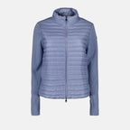 Vestes Veste bi-matière matelassée Moncler Bleu Femme