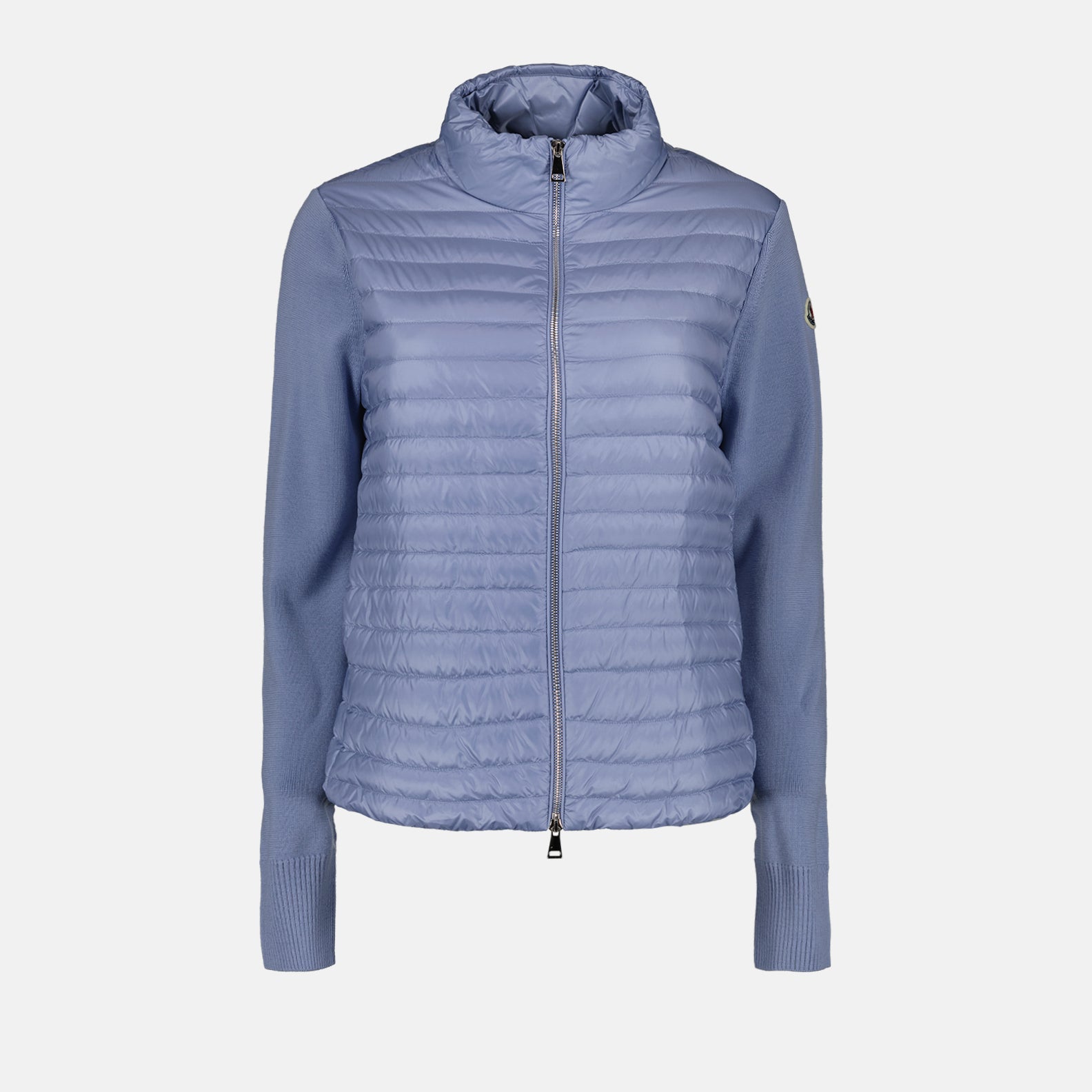 Vestes Veste bi-matière matelassée Moncler Bleu Femme