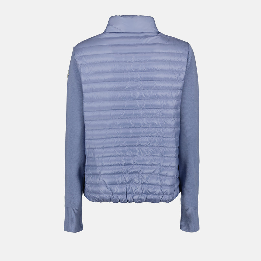 Vestes Veste bi-matière matelassée Moncler Bleu Femme