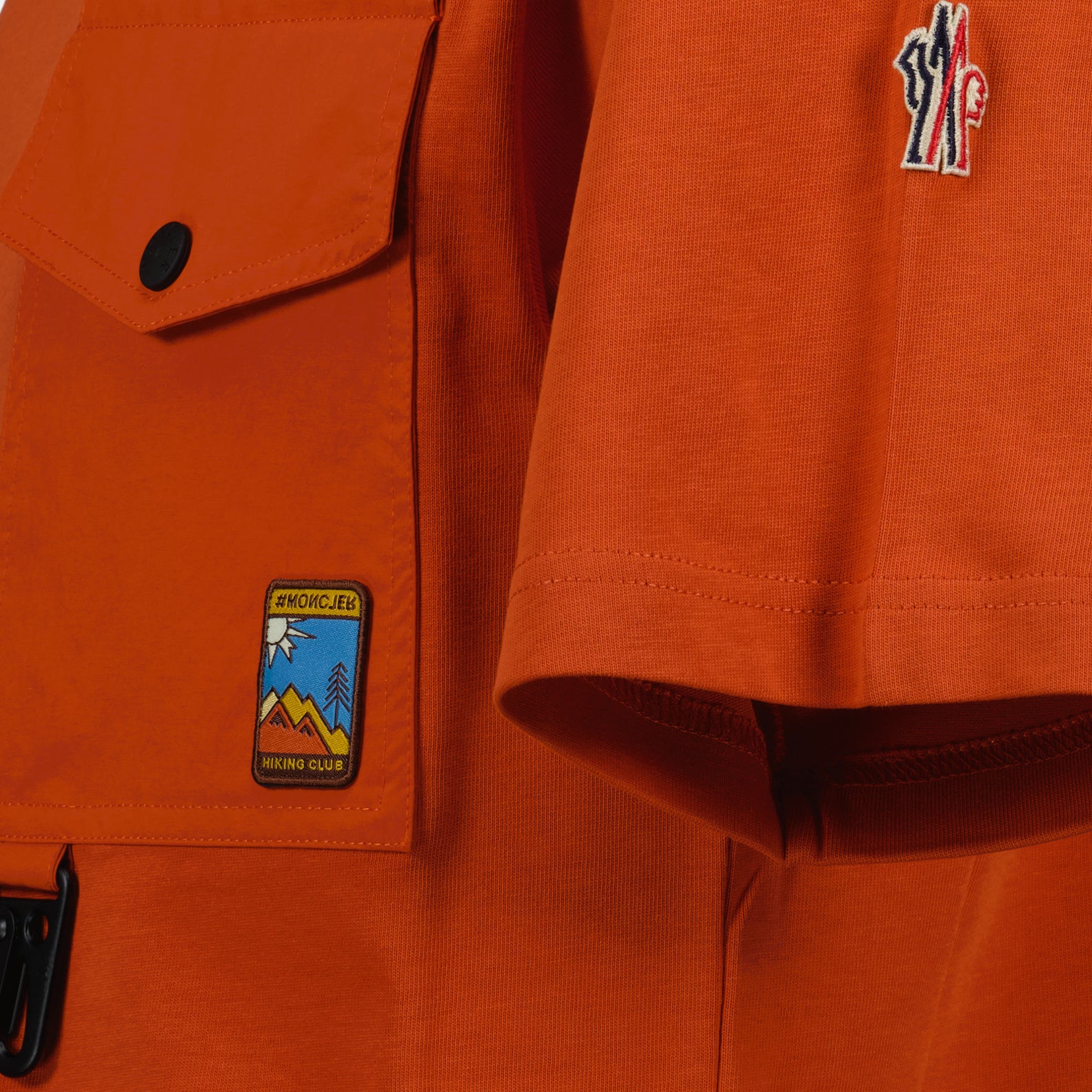 T-shirts T-shirt à poche Moncler Grenoble Orange Homme