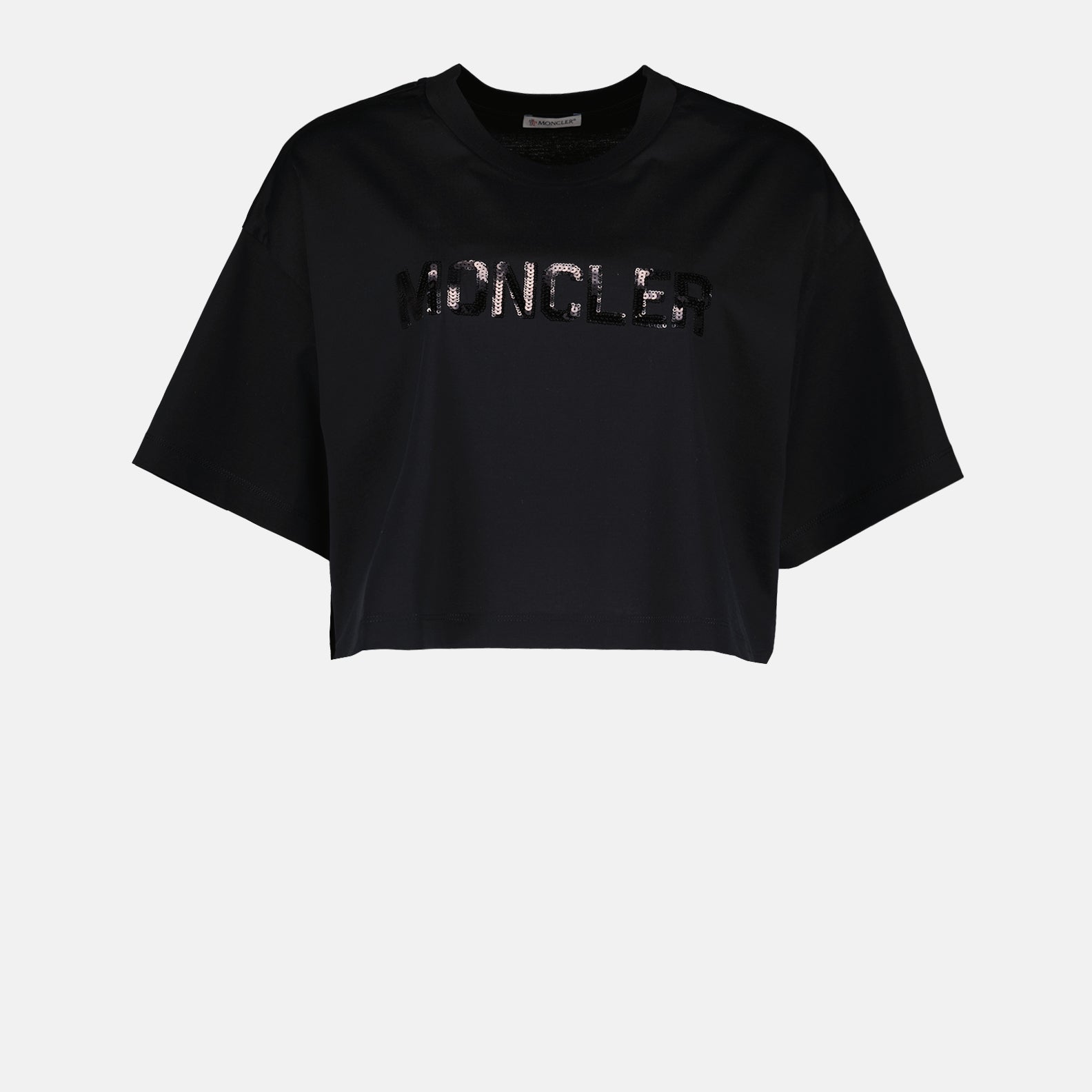 T-shirts T-shirt crop à logo Moncler Noir Femme