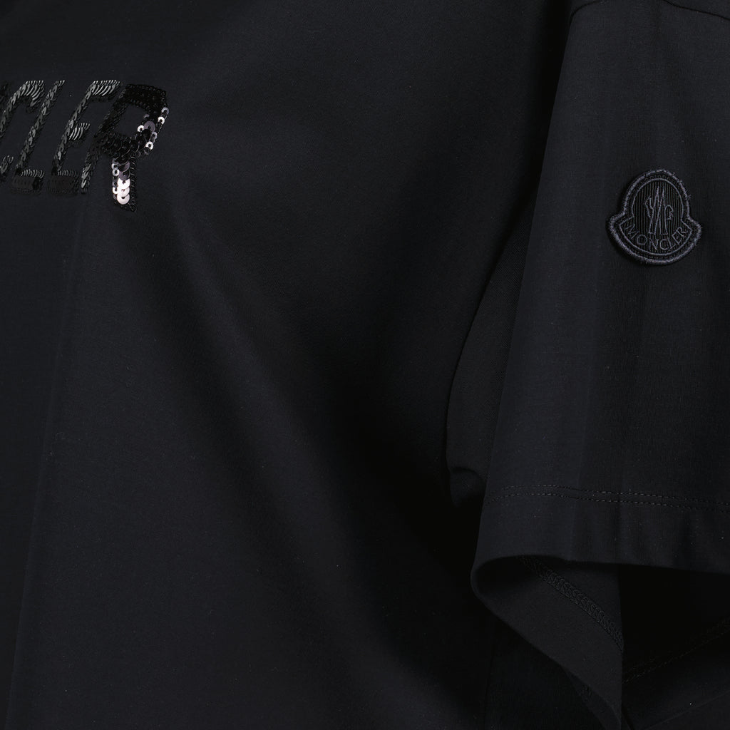 T-shirts T-shirt crop à logo Moncler Noir Femme