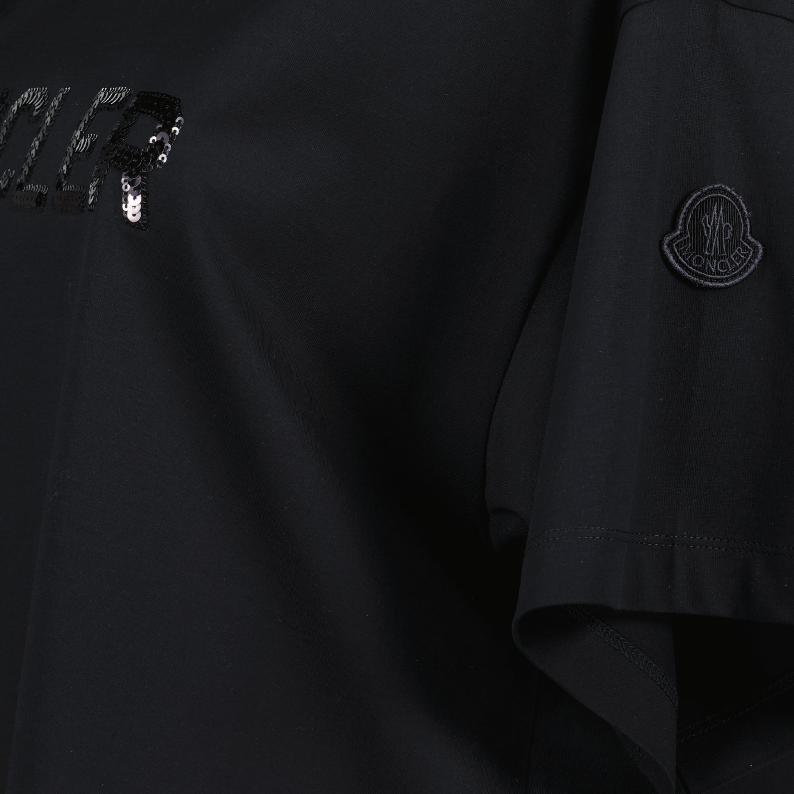 T-shirts T-shirt crop à logo Moncler Noir Femme