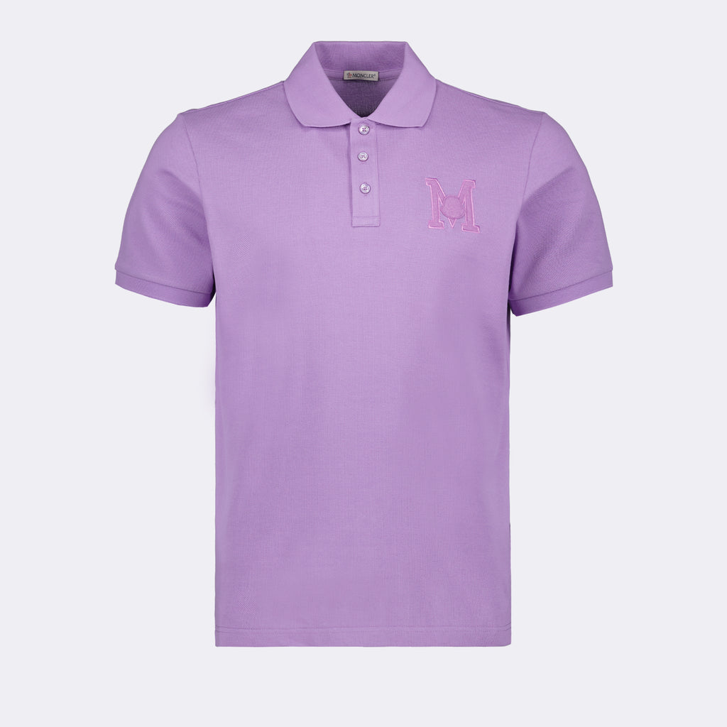 Polos Polo à logo M Moncler Púrpura Homme