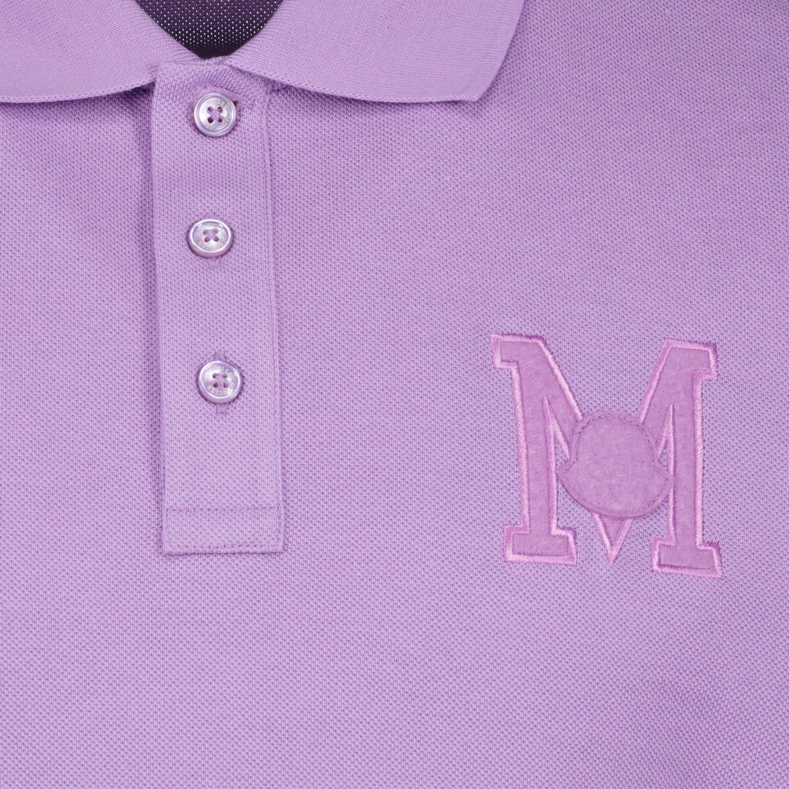 Polos Polo à logo M Moncler Púrpura Homme